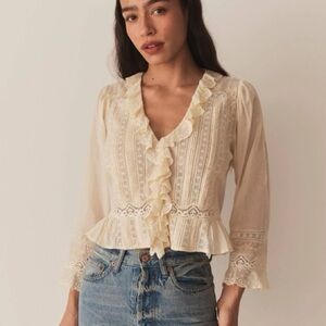 Doen Eldoris Top in Alabaster Cream XXS
